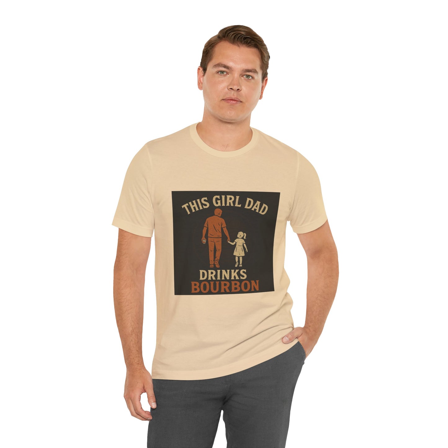This Girl Dad Drinks Bourbon Tee - Unisex Jersey Short Sleeve Tee for Father's Day