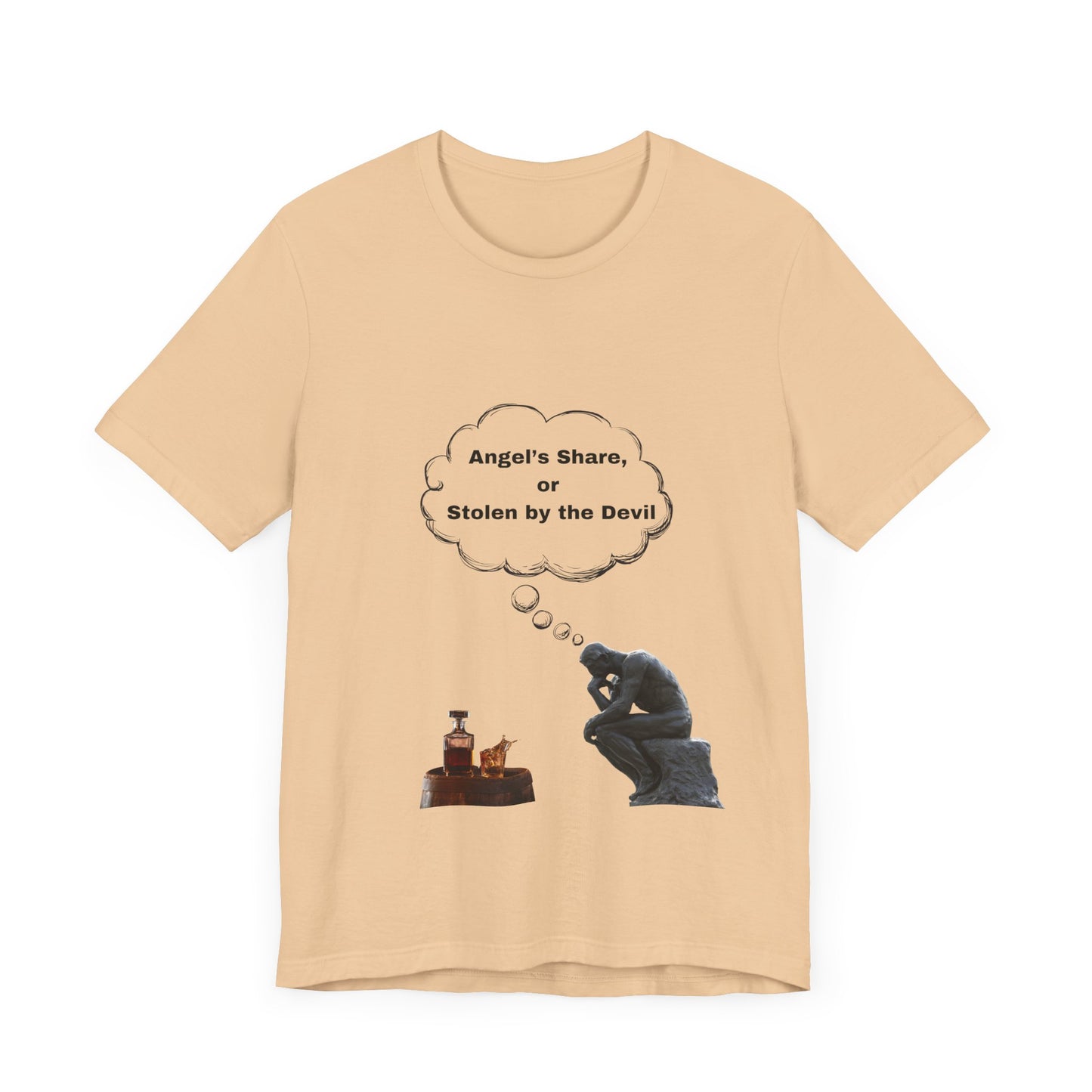 Thought-Provoking Tee: 'Angel's Share or Stolen by the Devil' Unisex Jersey Short Sleeve Shirt