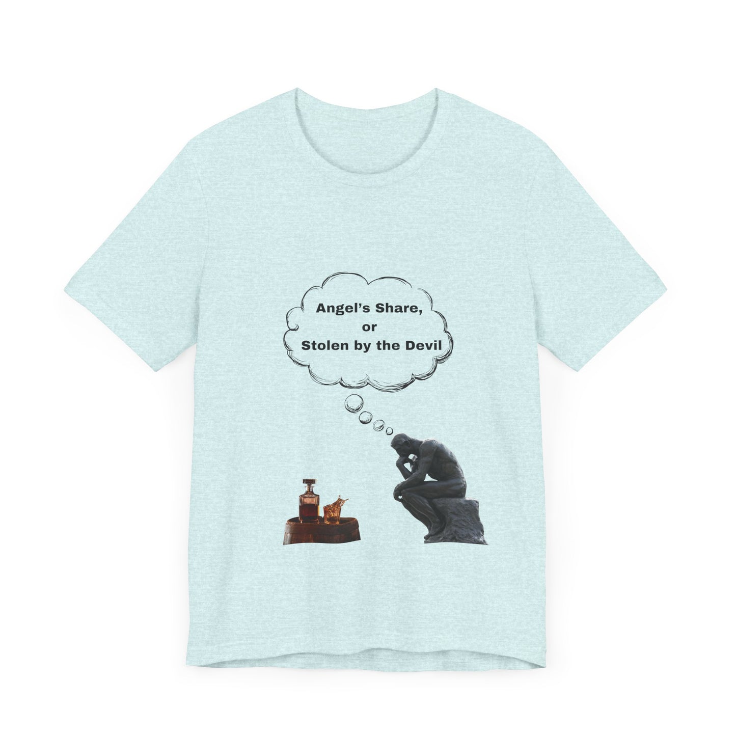 Thought-Provoking Tee: 'Angel's Share or Stolen by the Devil' Unisex Jersey Short Sleeve Shirt