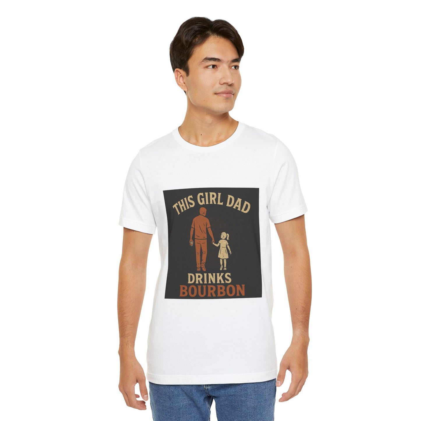 This Girl Dad Drinks Bourbon Tee - Unisex Jersey Short Sleeve Tee for Father's Day