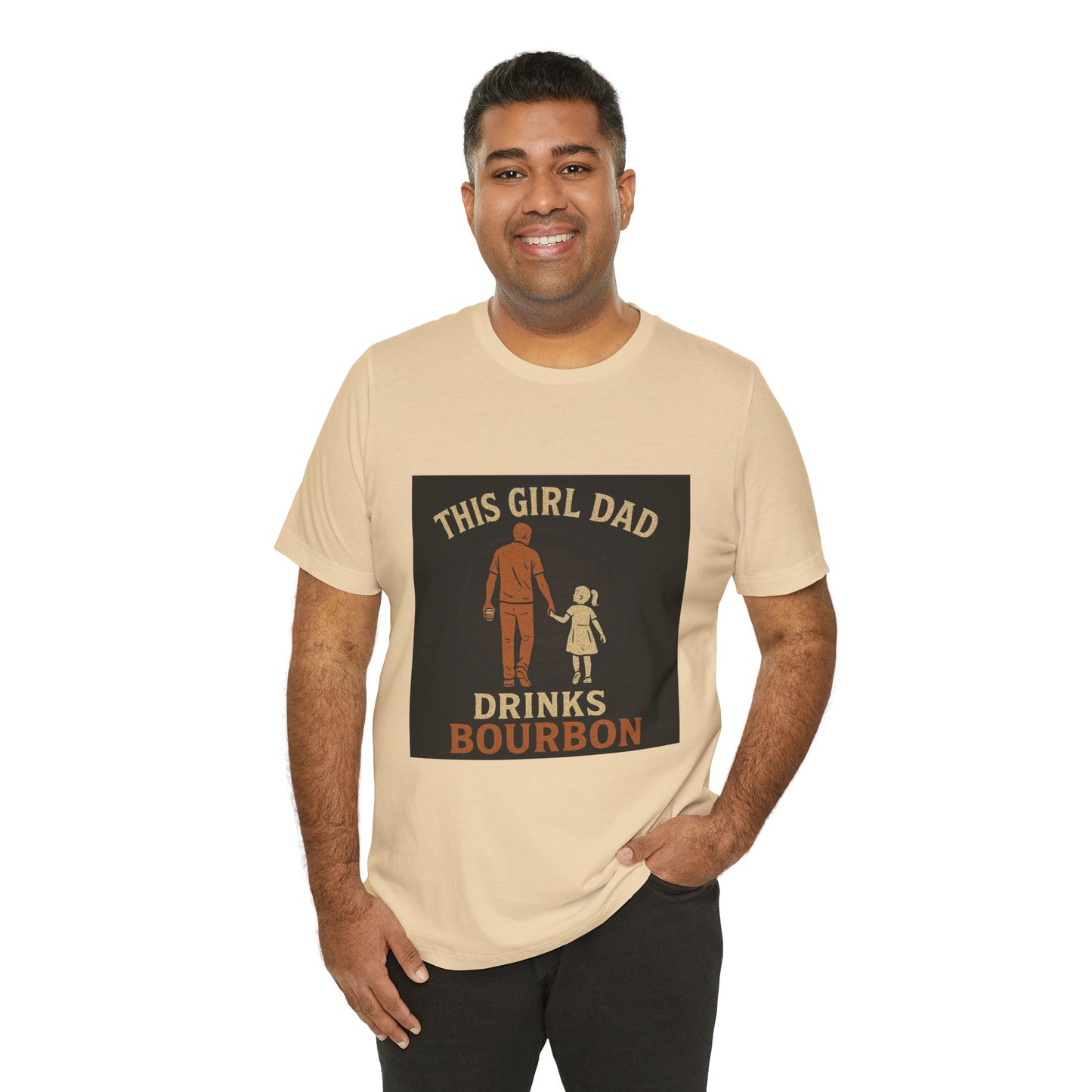 This Girl Dad Drinks Bourbon Tee - Unisex Jersey Short Sleeve Tee for Father's Day