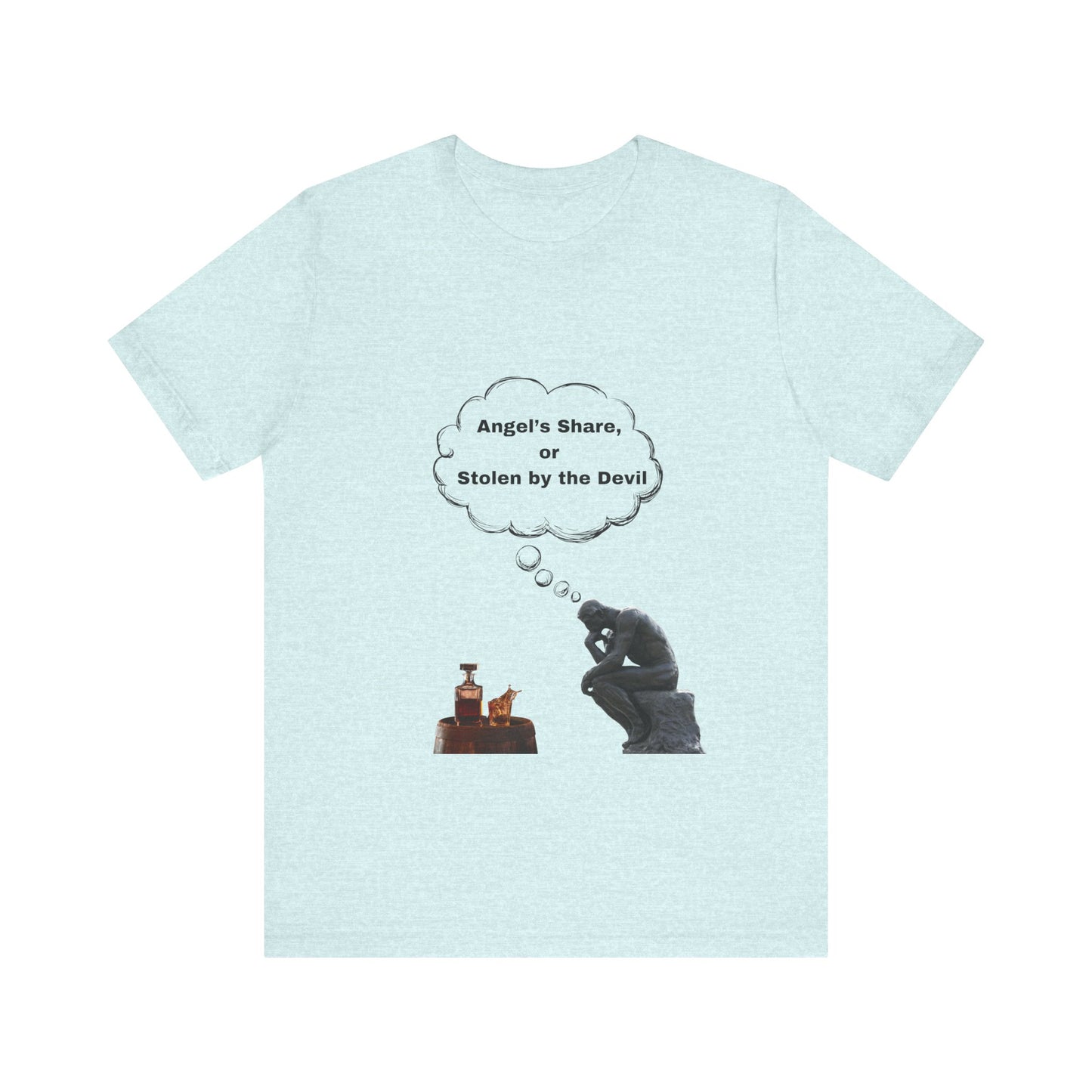 Thought-Provoking Tee: 'Angel's Share or Stolen by the Devil' Unisex Jersey Short Sleeve Shirt
