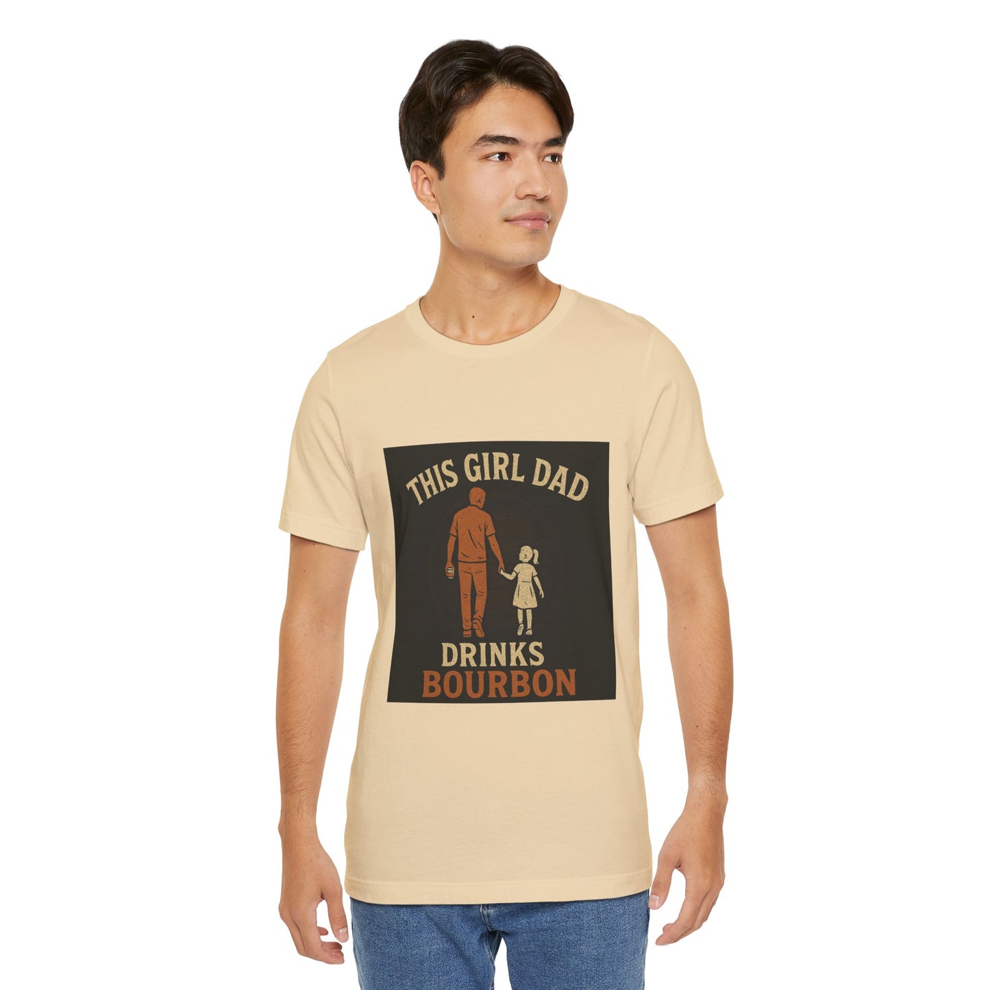 This Girl Dad Drinks Bourbon Tee - Unisex Jersey Short Sleeve Tee for Father's Day