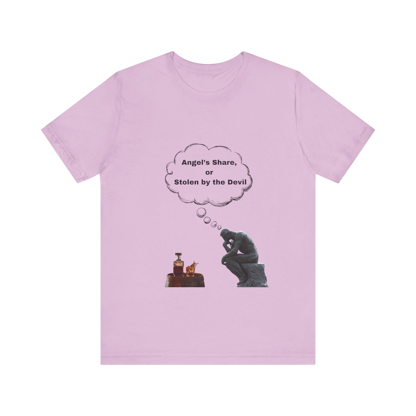 Thought-Provoking Tee: 'Angel's Share or Stolen by the Devil' Unisex Jersey Short Sleeve Shirt