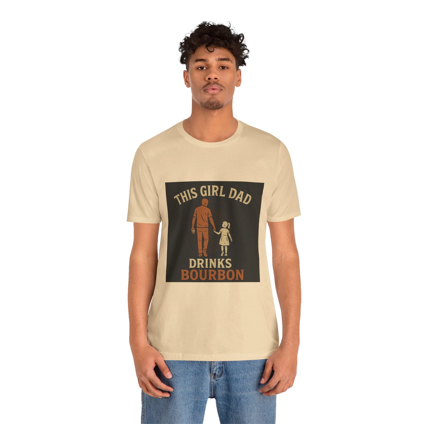 This Girl Dad Drinks Bourbon Tee - Unisex Jersey Short Sleeve Tee for Father's Day