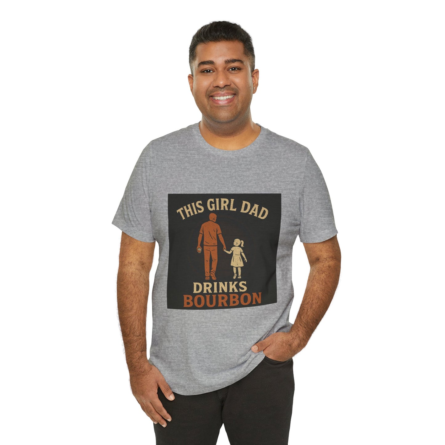 This Girl Dad Drinks Bourbon Tee - Unisex Jersey Short Sleeve Tee for Father's Day