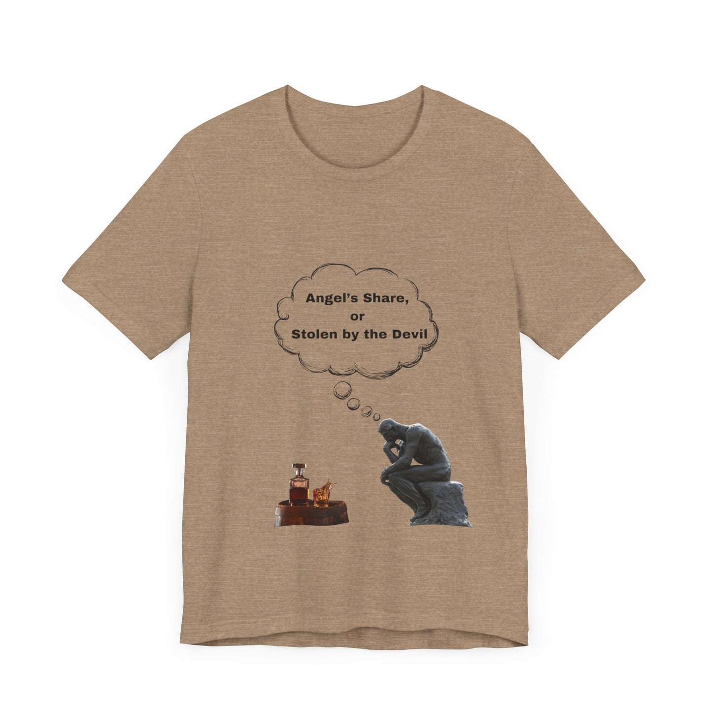 Thought-Provoking Tee: 'Angel's Share or Stolen by the Devil' Unisex Jersey Short Sleeve Shirt