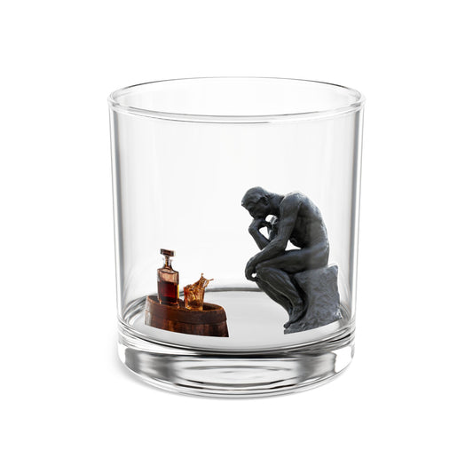 Thoughtful Whiskey Rocks Glass - 10oz - Unique Gift for Philosophy Lovers